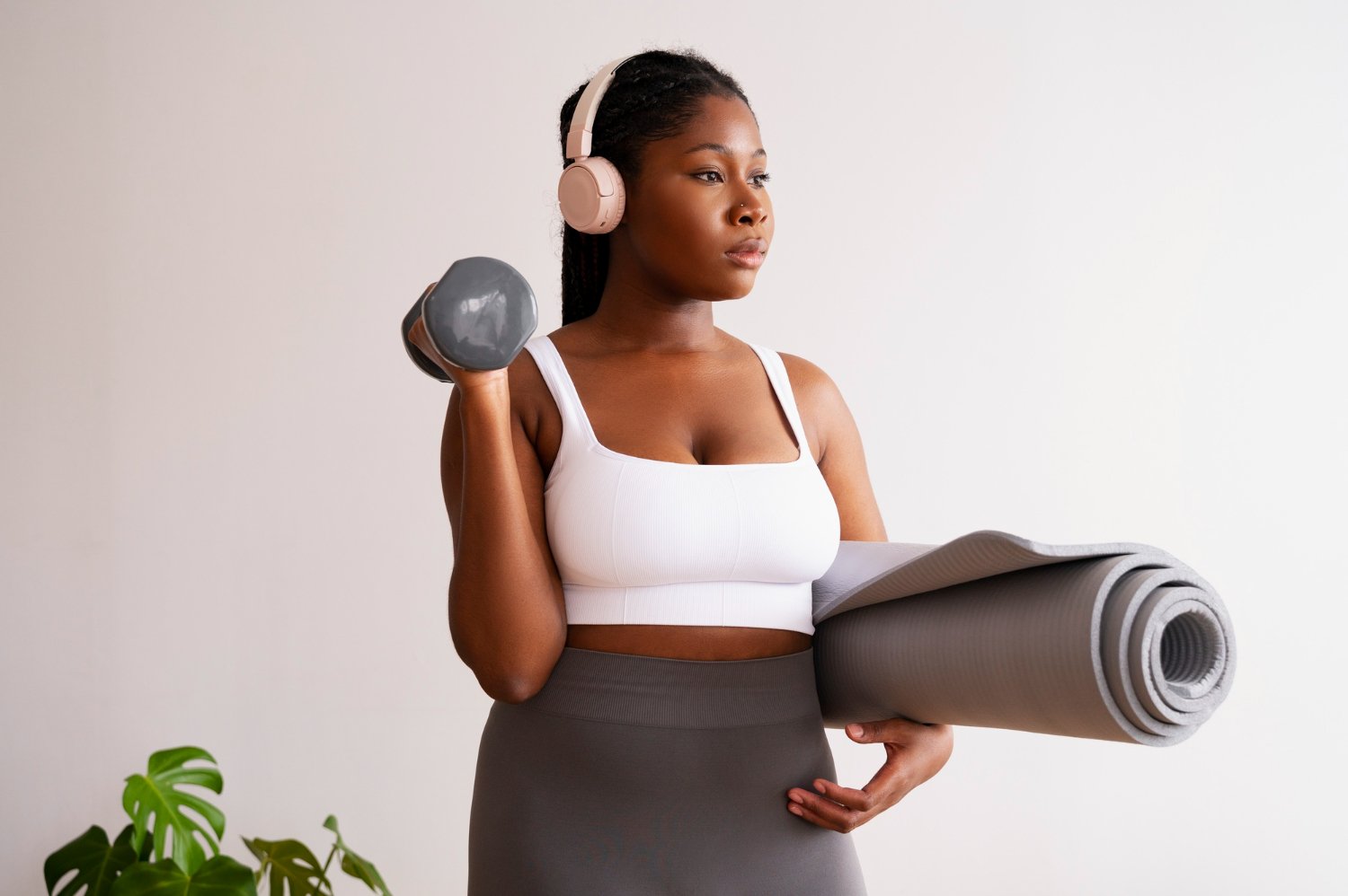 A mom completing a strength training workout