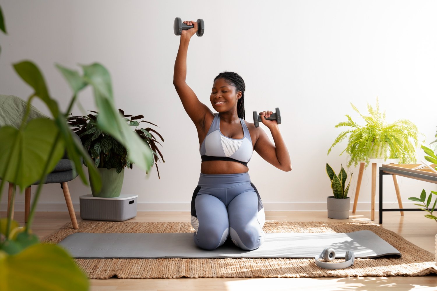 A mom maintaining a consistent, sustainable fitness routine